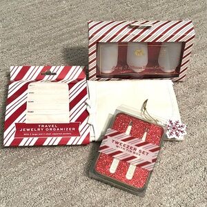 Travel Accessory Gift Set of 3: Jewelry Organizer, Tweezers & Silicone Tubes NWT